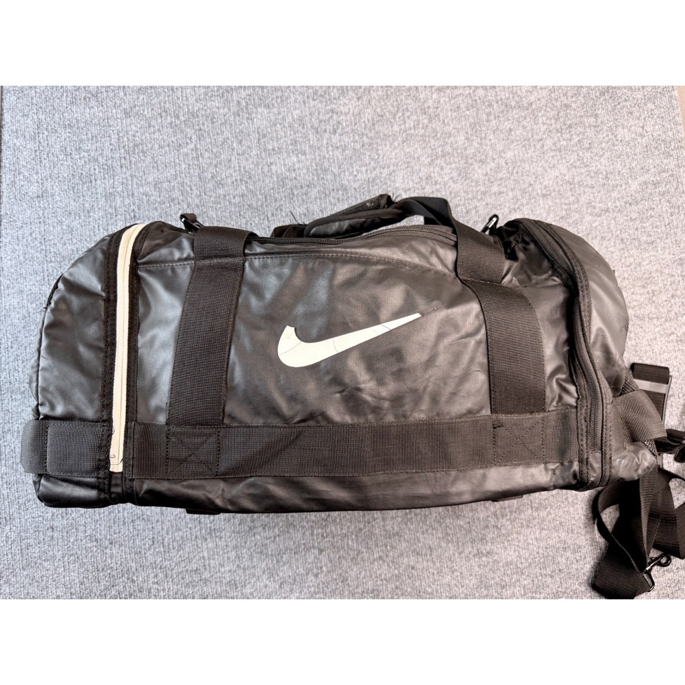 Nike‎ Elite Vintage Duffle Bag Black Travel Gym School Messenger Sling Large